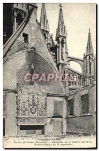 Old Postcard Ruins of the Episcopal Palace of the Fireplace Gallery of Kings ...