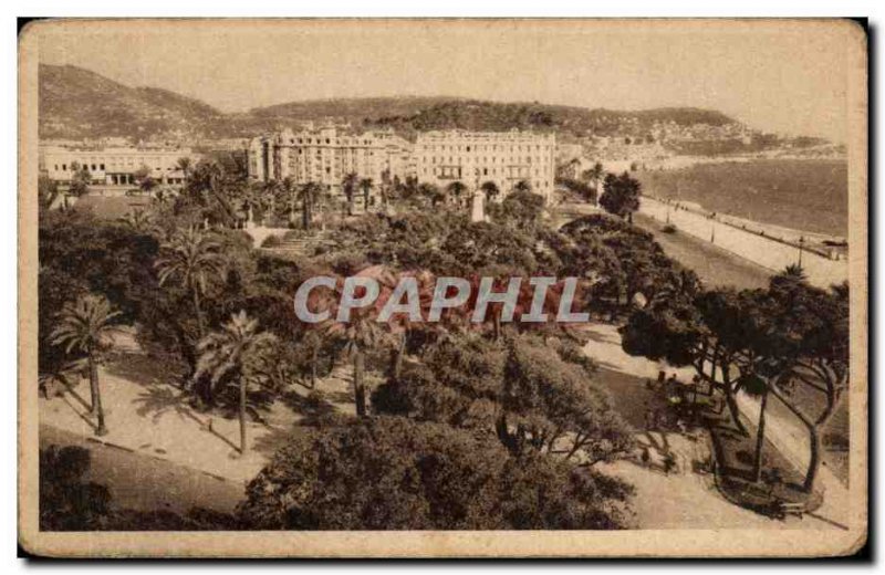 Old Postcard Cote d & # 39Azur Artistic Nice Vue Generale Des Jardin Albert