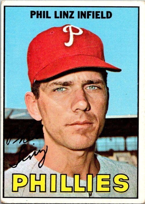 1967 Topps Baseball Card Phil Linz Philadelphia Phillies sk2218