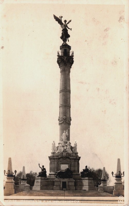 Mexico Monumento a la Independencia Vintage RPPC C237