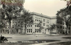 RPPC Postcard; High School, Grinnell IA 998 Poweshiek County Unposted