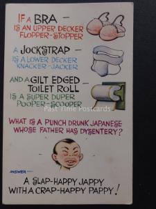 Comic Toilet Theme JOCKSTRAP IS A LOWER DECKER KNACKER JACKER by Bamforth 156