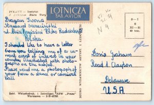 Puławy Poland Postcard Institute from the Archives of the Tourist Office c1930s
