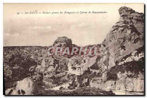 Old Postcard The rock giants Baux Bringasses and Sphinx Roucoutouiere