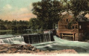 Bristol Connecticut, The Old Downs Mills, Memorial Boulevard, Vintage Postcard