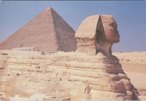 Egypt Postcard - Giza, The Great Sphinx & Keops Pyramids RR19717