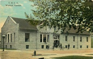 C1910 Winfield Kansas YMCA occupation Postcard 25-11496