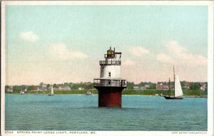 Spring Point Ledge Light, Portland ME Vintage Postcard G43