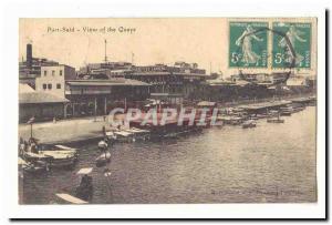 Egypt Egypt Port Said Old Postcard view of the Quays