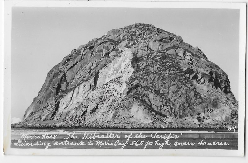 RPPC Morro Rock Morro Bay California 565 ft High Covers 40 Acres