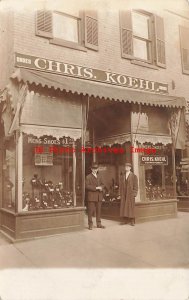 OH, Columbus, Ohio, RPPC, Christian Koehl Shoe Store, Photo