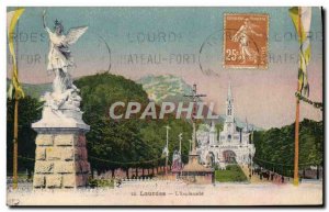 Old Postcard Lourdes L & # 39Esplanade
