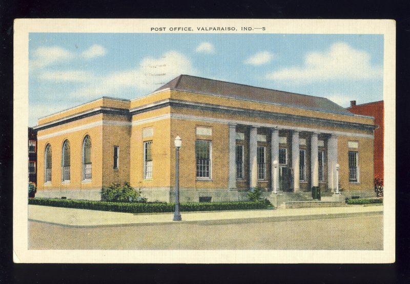 Valparaiso, Indiana/IN Postcard, US Post Office, 1950!