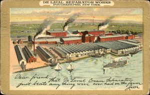 Poughkeepsie New York De Laval Cream Separator Works c1900-20s Vintage Postcard