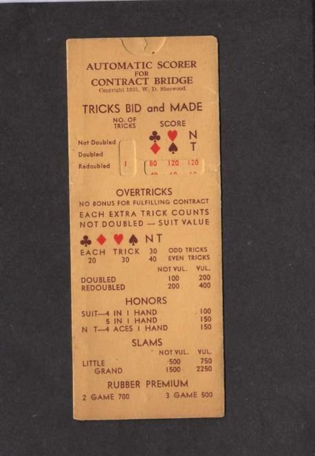 Old Gold Cigarettes Smoking Automatic Scorer & Contract Bridge Game 1933
