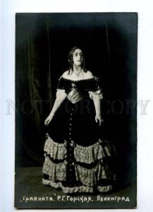 174414 GORSKAYA Russian OPERA singer LA TRAVIATA Vintage photo