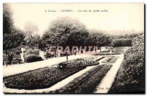 Old Postcard Gueret A corner Public Garden