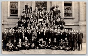 Springfield IL~Concordia State Teachers College~Young Men~Fleckenstein~1908 RPPC 