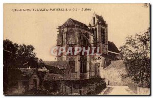 Postcard Ancient Church of Saint Sulpice Favieres Old Postcard L & # 39abside