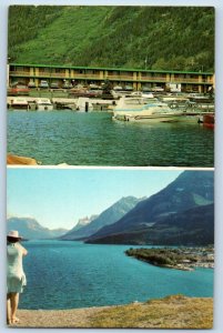 Alberta Canada Postcard Emerald Bay Motel Waterton Lakes International Park 1960