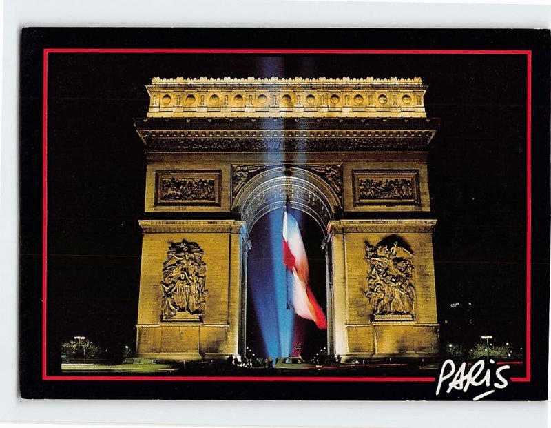 Postcard L'Arc de Triomphe, Paris, France