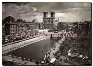 Modern Postcard Paris Strolling Notre Dame to Place St Michel