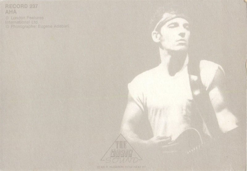 Post card AHA lead singer picture