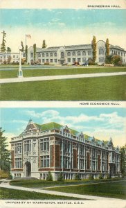 c1910 Postcard; University of Washington Seattle WA Engineering & Home Ec. Halls
