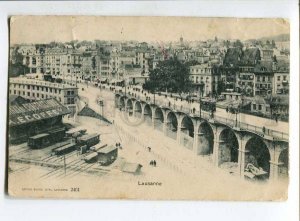 258481 SWITZERLAND LAUSANNE 1905 year RPPC transit to RUSSIA