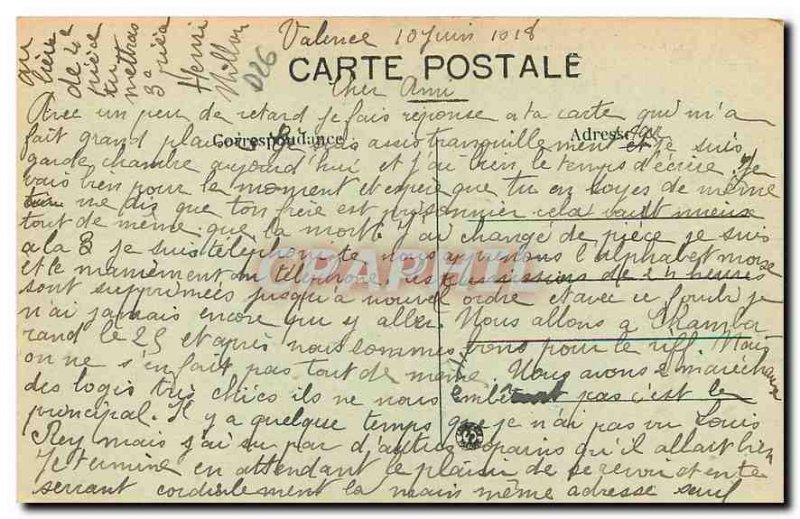 Old postcard Valencia Avenue Gambetta