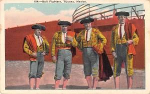 Tijuana Mexico Bull Fighters Matadors Antique Postcard J63974 