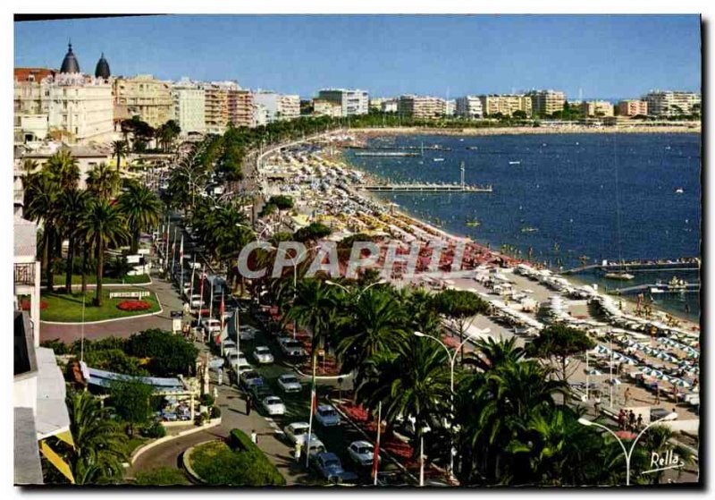 Modern Postcard Cannes Carlton Miramar Martinez