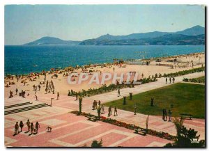 Postcard Modern Riviera Catalan Argeles sur Mer Pyrenees Orientales The beach...