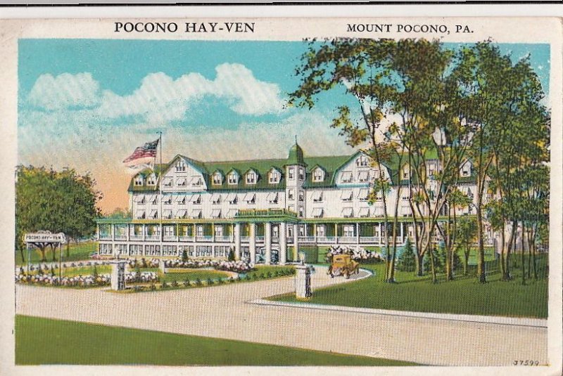 Postcard Pocono Hay-Ven Mount Pocono PA