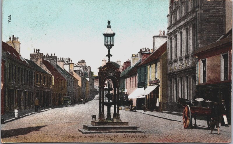 England George Street Looking West Stranraer Vintage Postcard C136