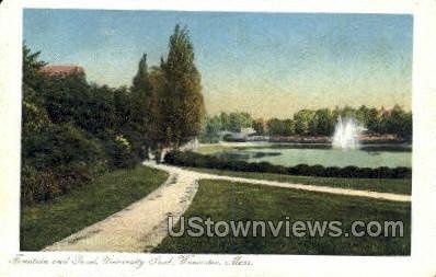 Fountain & Pond, University Park - Worcester, Massachusetts MA