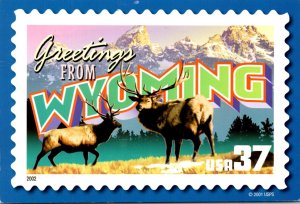 Wyoming Greetings From Wyoming 1980 USPS Stamp