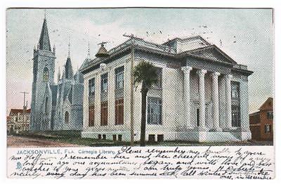 Carnegie Library Jacksonville Florida Tuck 1907 postcard