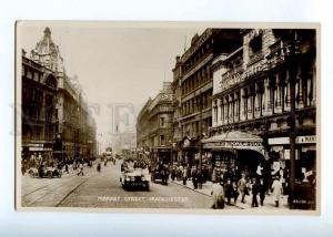 227067 UK MANCHESTER Market Street ADVERTISING Vintage photo