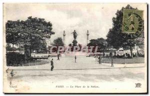 Old Postcard Paris Place de la Nation