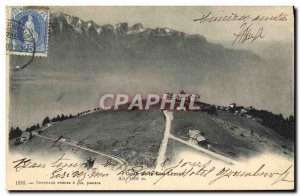 Old Postcard Caux and Lake Leman