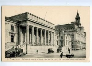 235598 FRANCE TOURS Low-Courts Town-Hall CARS Vintage postcard