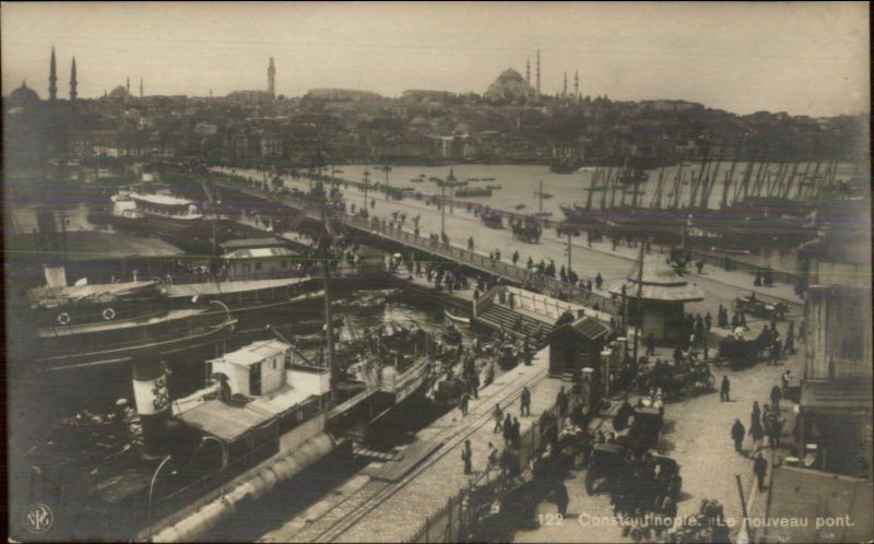 Constantinople Turkey Busy Scene c1910 Crisp Real Photo Postcard
