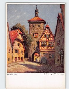 Postcard Siebersturm, Rothenburg ob der Tauber, Germany