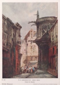 RP Bonington View In Havre Old Painting Postcard