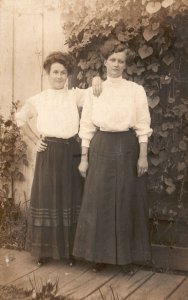 Vintage Postcard 1910's Two Ladies Take A Pose United Kingdom UK