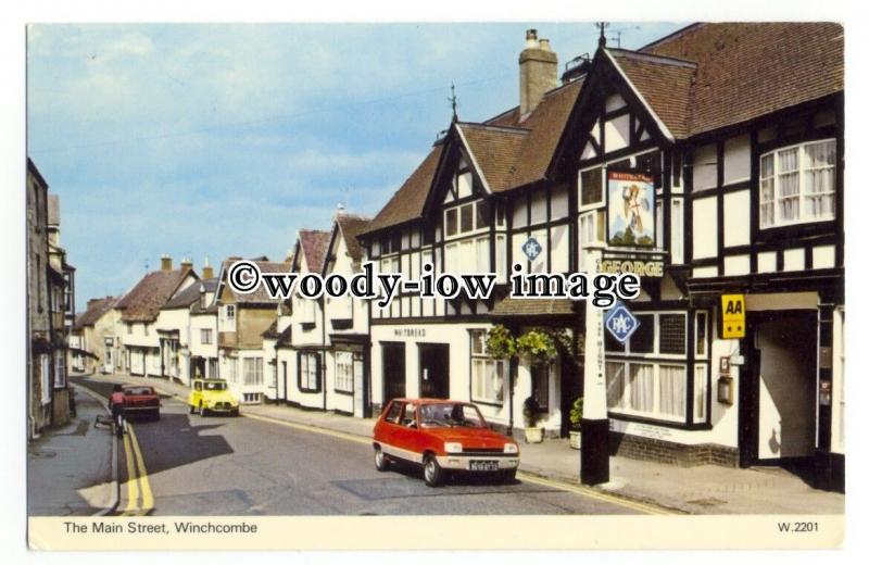 tq2763 - Gloucs - The Main Street by The George Pub, in Winchcombe - Postcard