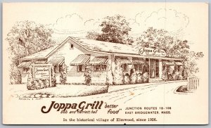 Vtg East Bridgewater Massachusetts MA Joppa Grill Restaurant Postcard