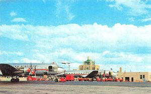 Tulsa OK Busy Municipal Airport American Airlines Airplanes Postcard