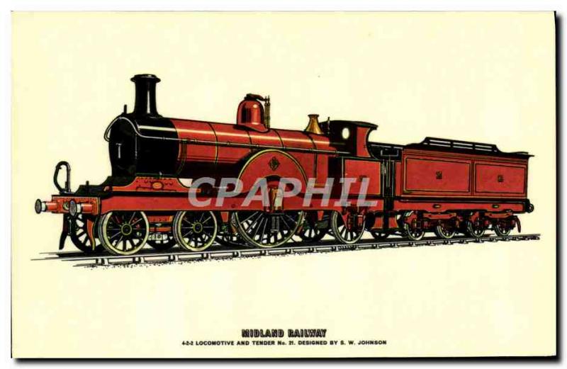Postcard Modern Train Locomotive Midland Railway